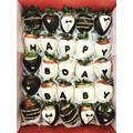25pcs "HAPPY BDAY BABY" Chocolate Strawberries Gift Box 